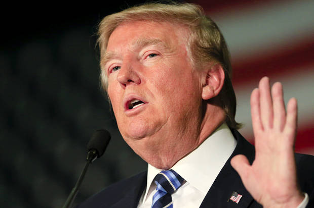 Republican presidential candidate Donald Trump speaks during a campaign stop in Council Bluffs, Iowa, Tuesday, Dec. 29, 2015. (AP Photo/Nati Harnik)