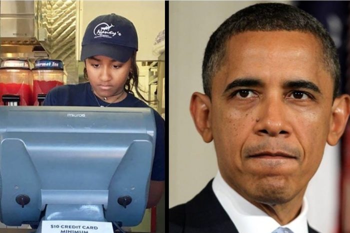 Why is the First daughter Sasha Obama bound to serve food at a restaurant?